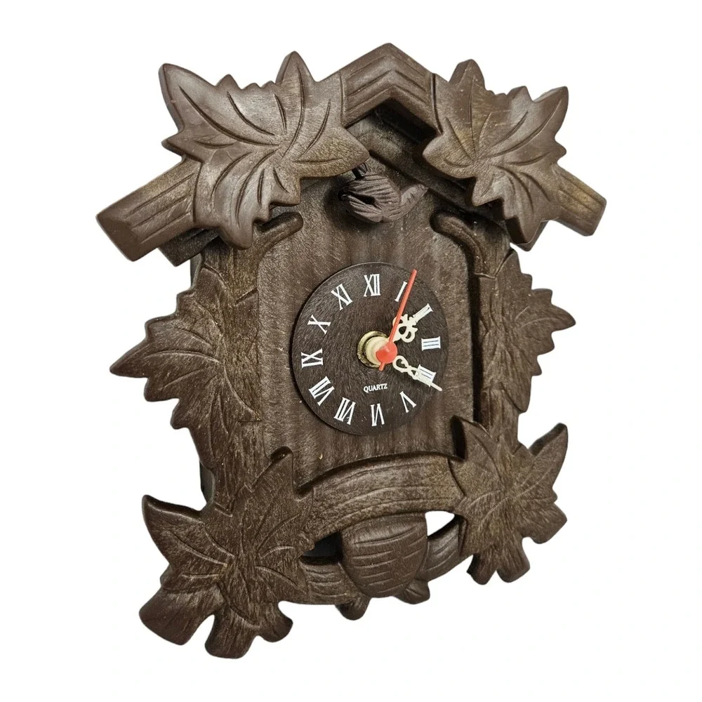 Vintage Black Forest Style Cuckoo Clock Wall Mount Quartz For Parts